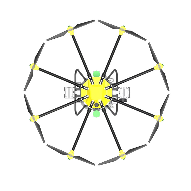 Drones de fumigación agrícola de fibra de carbono para agricultura de precisión